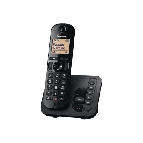 Panasonic KX-TGC260EB - Cordless phone - answering system with caller ID/call waiting - DECTGAP - black